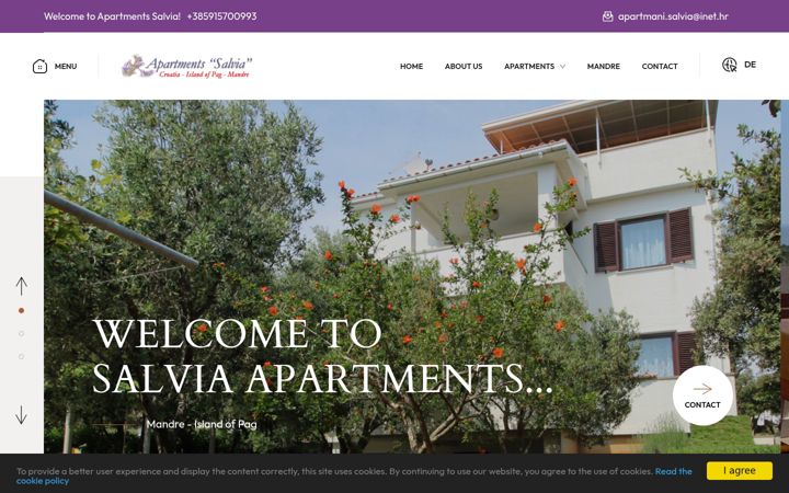 Screenshot of apartments-salvia.com.hr