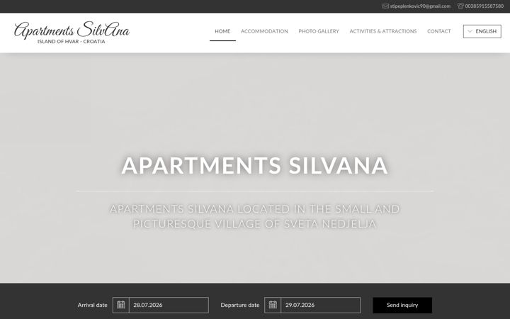 Snímek obrazovky apartments-silvana.com