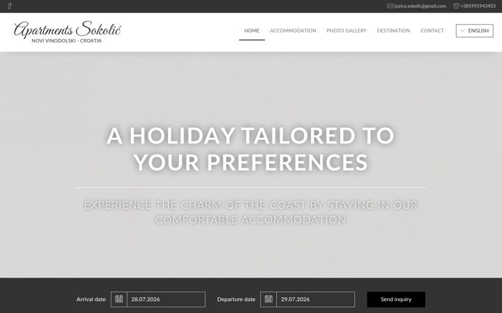 Screenshot of apartments-sokolic.com
