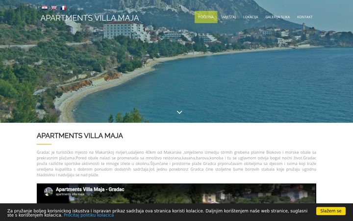 Snímek obrazovky apartments-villa-maja.com