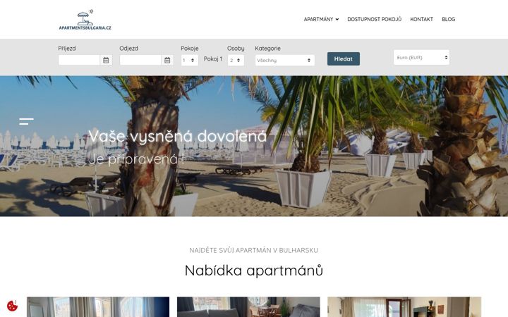 Screenshot of apartmentsbulgaria.cz