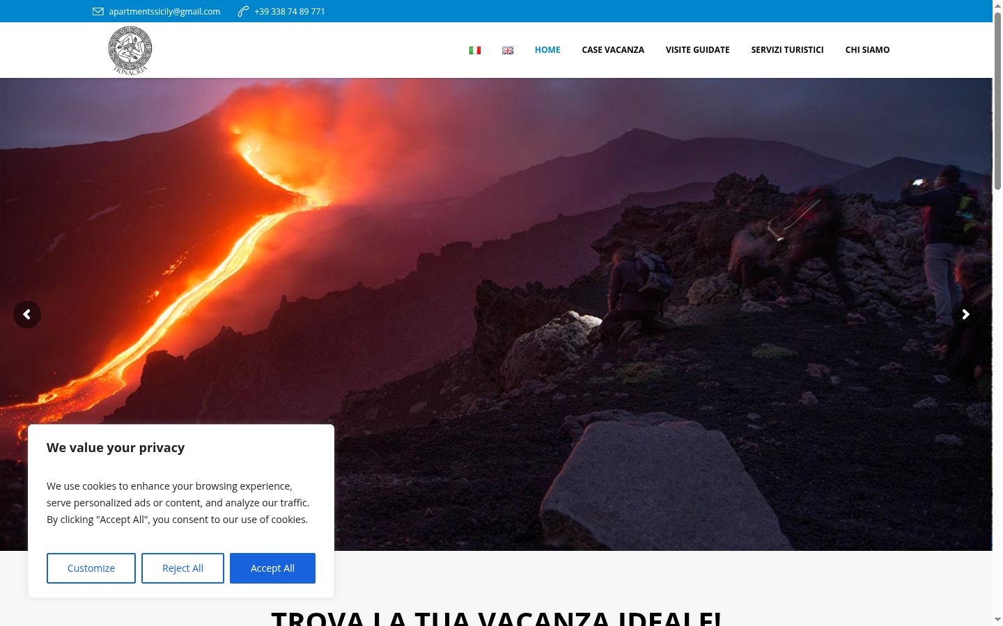 Screenshot tal-banner tal-kunsens muri qabel kwalunkwe interazzjoni