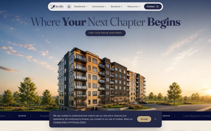 Screenshot of apartmentsinmoncton.com