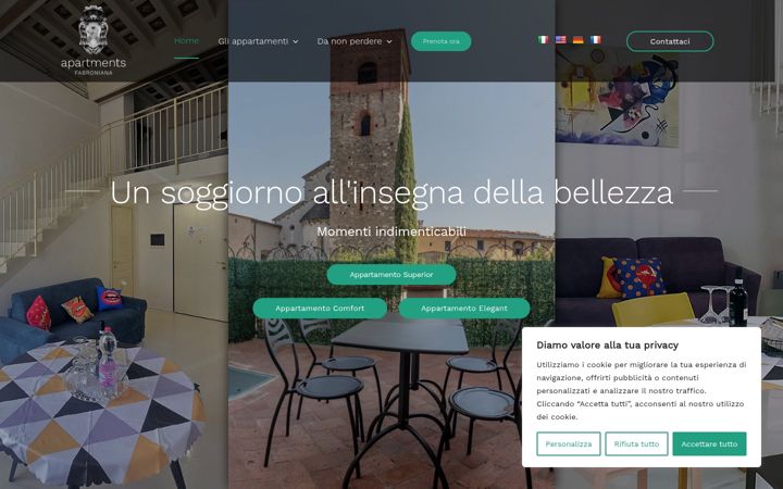 Screenshot ta' apartmentsinpistoia.com