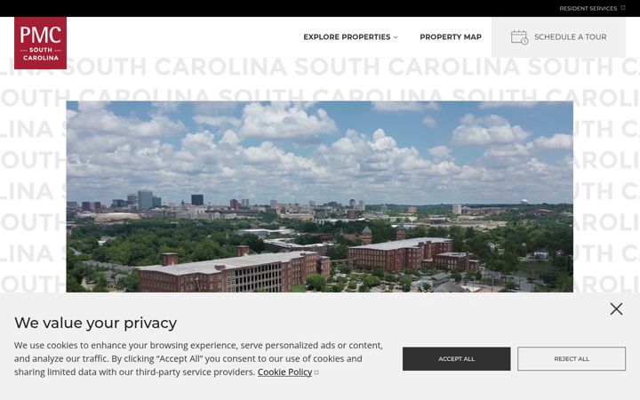 Screenshot of apartmentsinsc.com