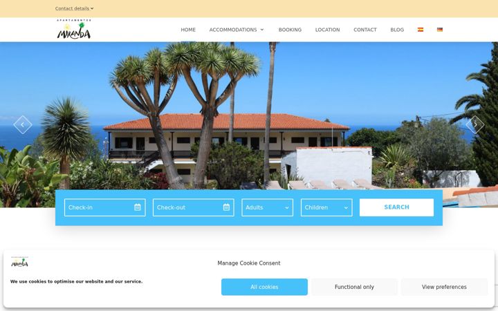 Zrzut ekranu apartmentsmiranda.com