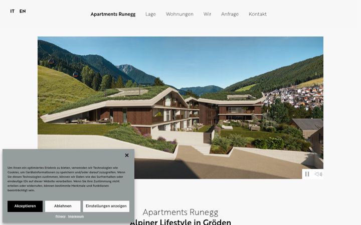 Screenshot di apartmentsrunegg.it