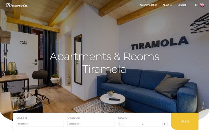 Screenshot of apartmentstiramola.com