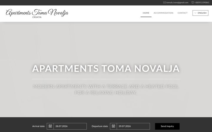 Screenshot of apartmentstomanovalja.com