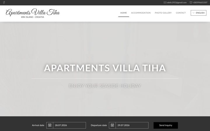 Screenshot of apartmentsvillatiha.com
