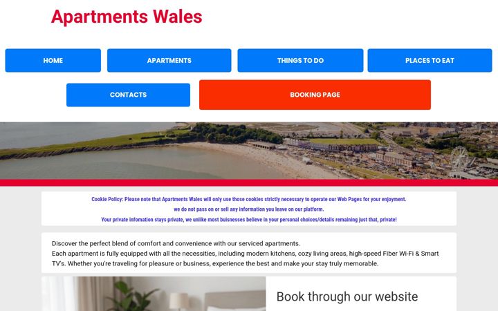 Screenshot of apartmentswales.com