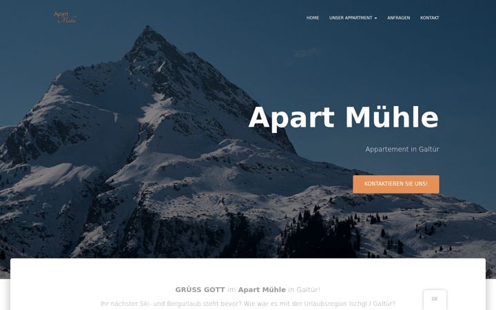 Screenshot di apartmuehle.at
