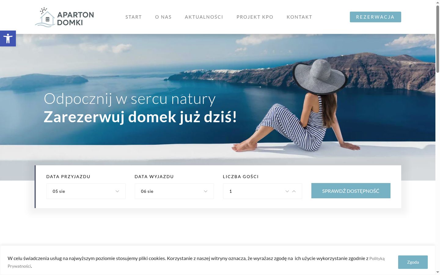 Snimka zaslona bannera za privolu prikazanog prije bilo kakve interakcije