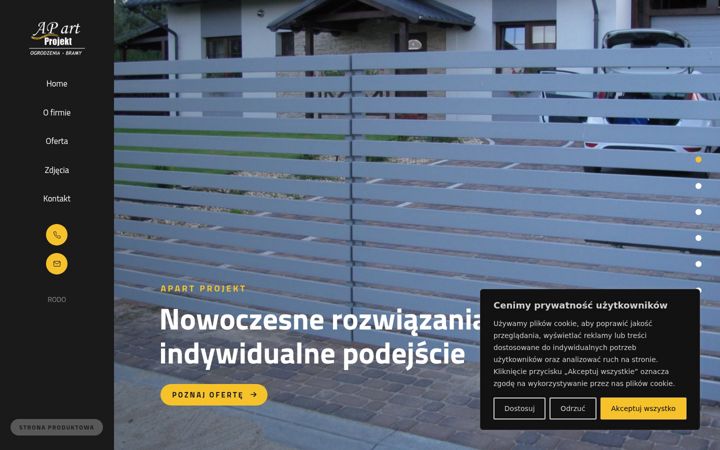 Screenshot ta' apartprojekt.pl