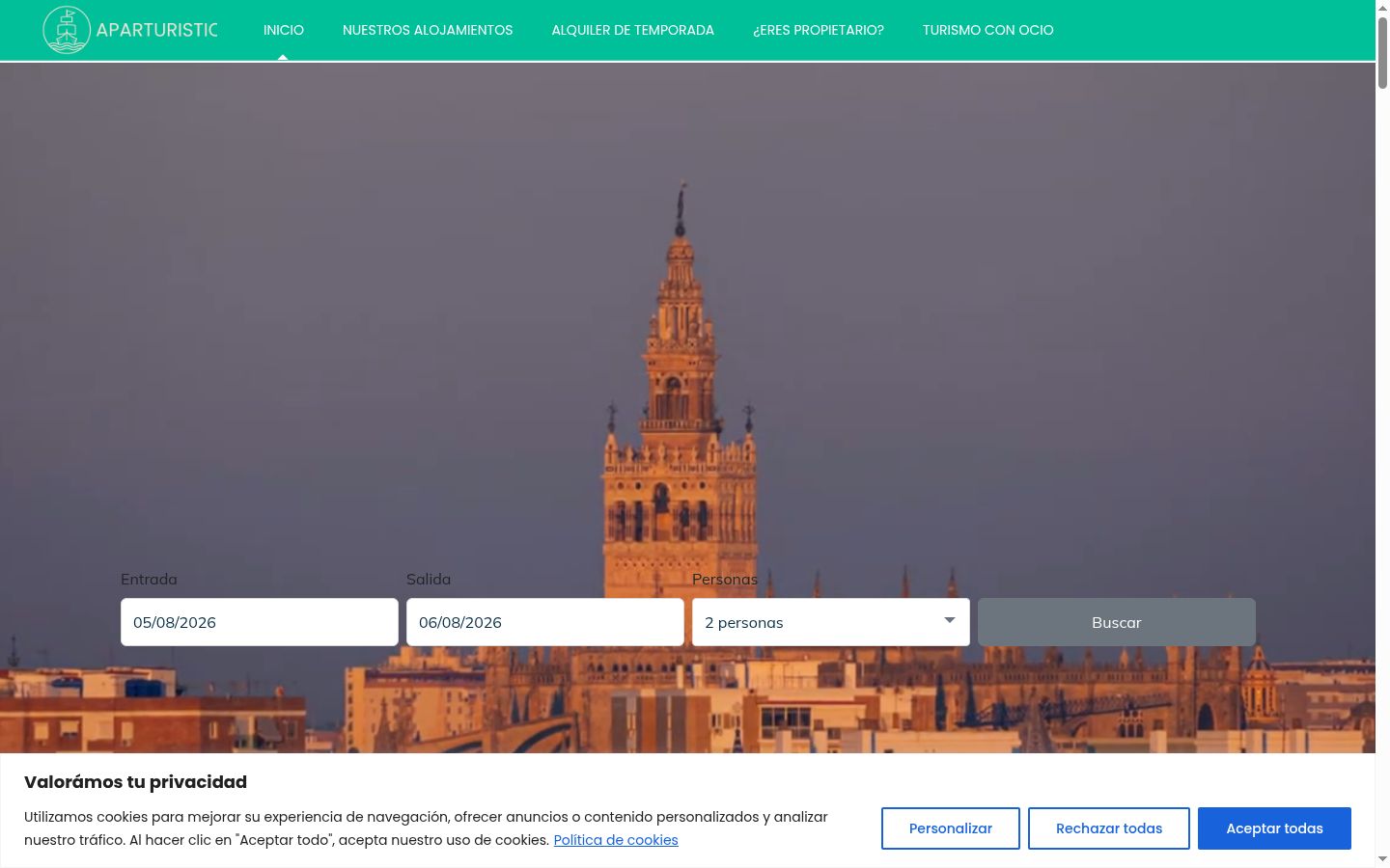 Screenshot des Einwilligungsbanners vor jeglicher Interaktion