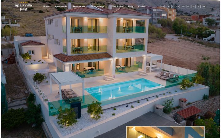 Screenshot of apartvilla-pag.com