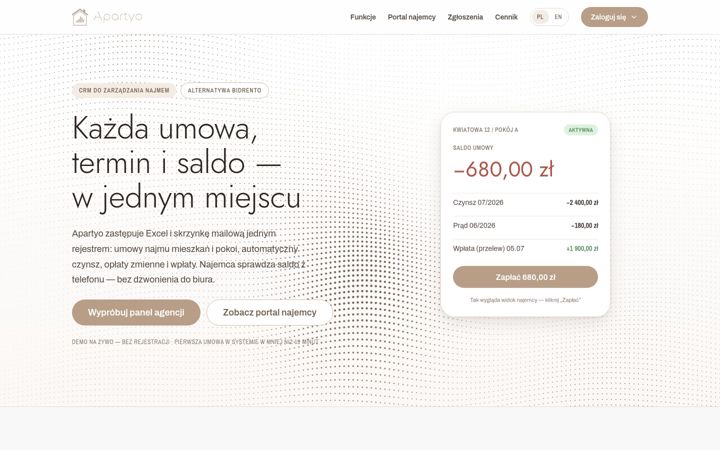 Screenshot of apartyo.com