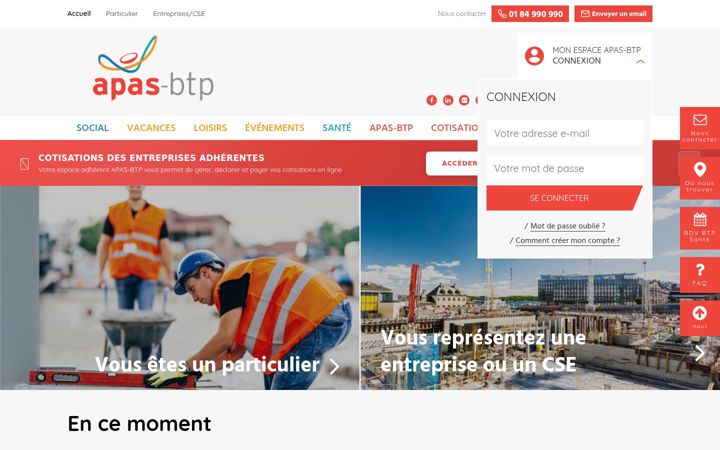 Screenshot ta' apas.asso.fr
