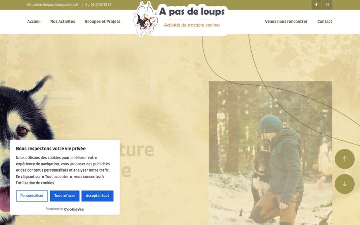 Screenshot ta' apasdeloupschiens.fr
