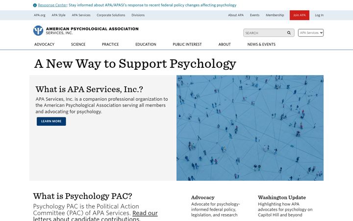 Screenshot of apaservices.org