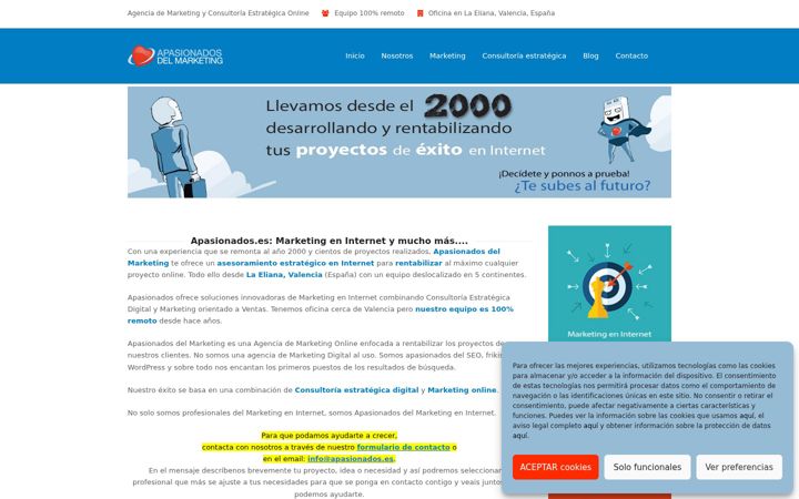 Screenshot ta' apasionados.es