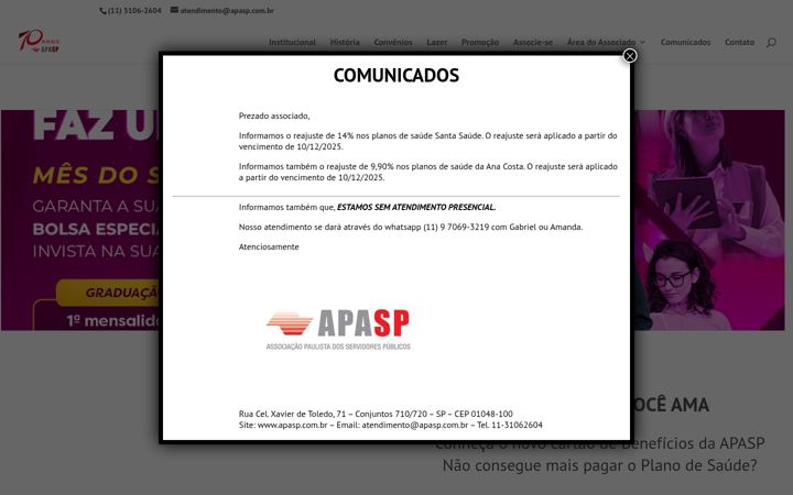 Screenshot of apasp.net.br
