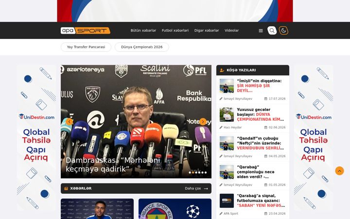 Screenshot of apasport.az