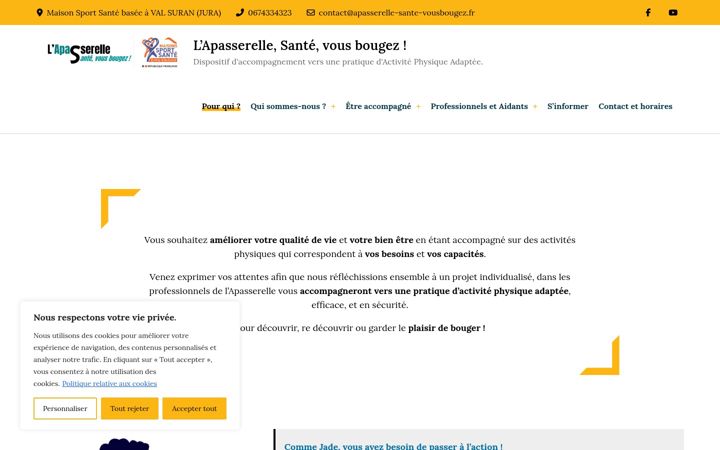 Screenshot of apasserelle-sante-vousbougez.fr