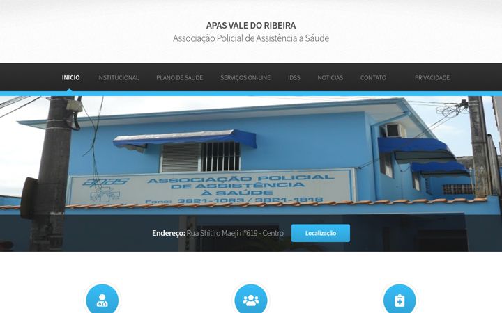 Screenshot of apasvaledoribeira.com.br