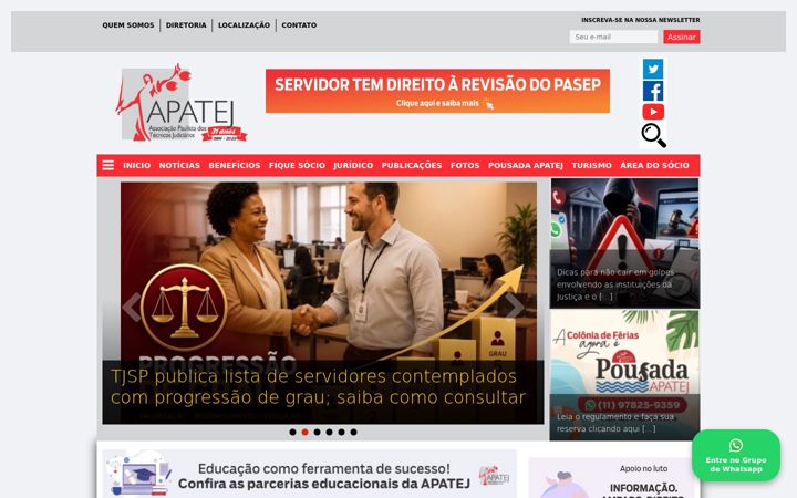 Screenshot of apatej.org.br
