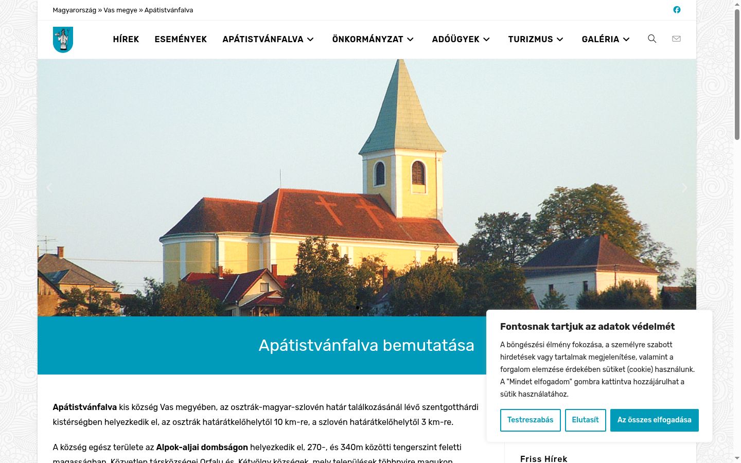 Screenshot des Einwilligungsbanners vor jeglicher Interaktion