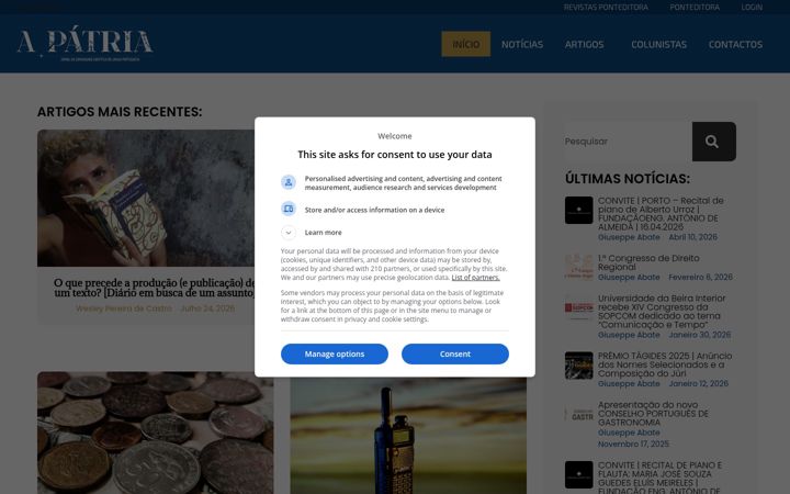 Screenshot of apatria.org