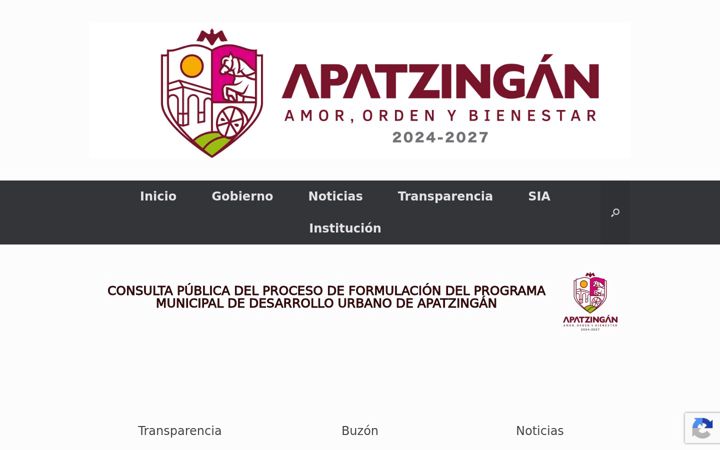 Screenshot of apatzingan.gob.mx