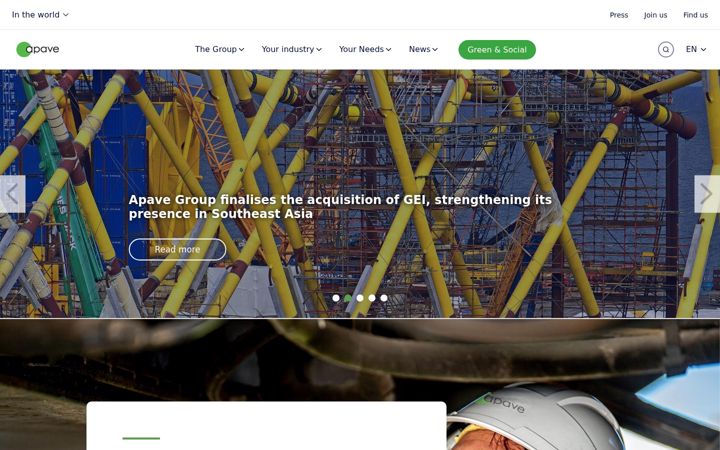 Screenshot of apave.com