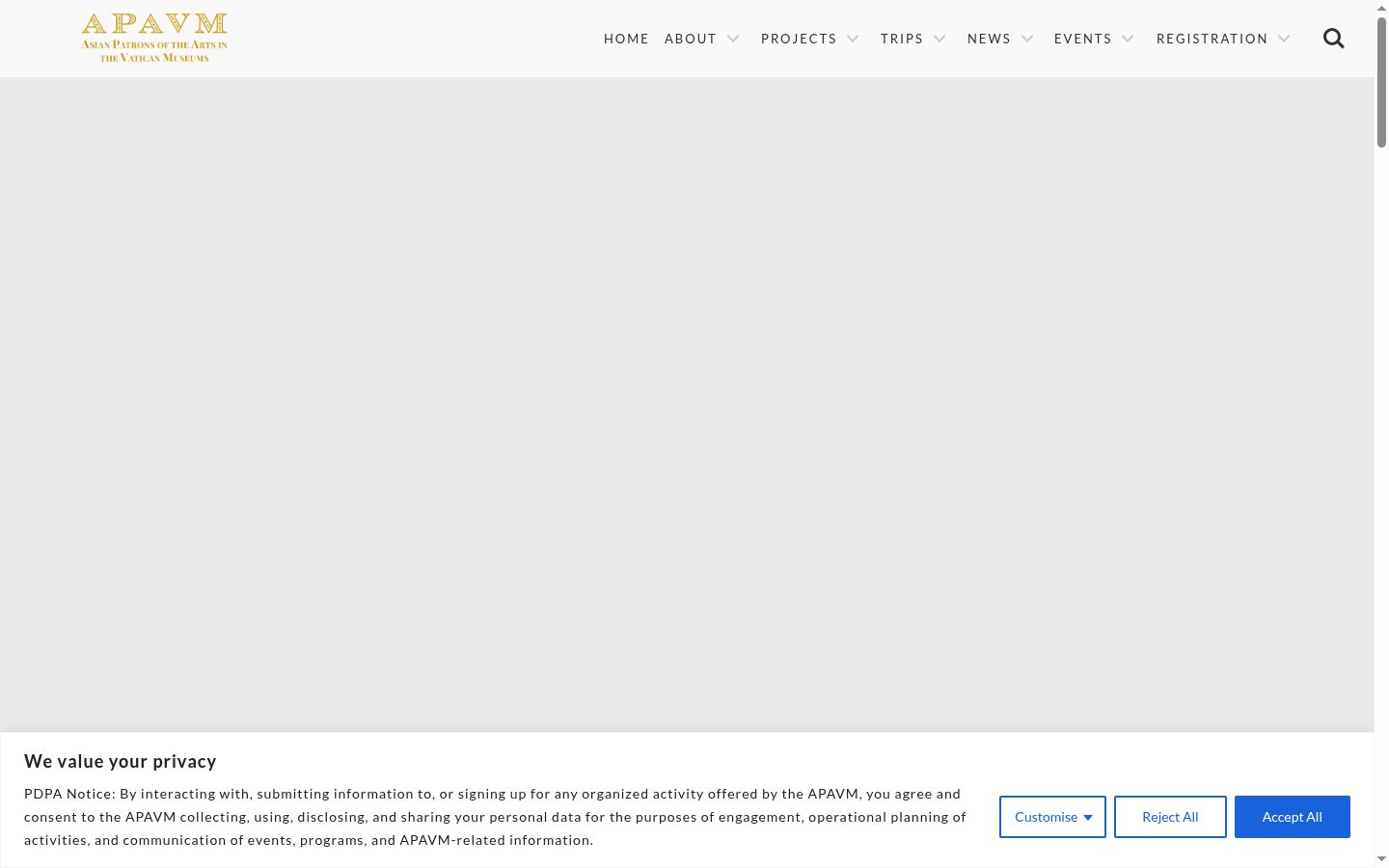 Screenshot des Einwilligungsbanners vor jeglicher Interaktion