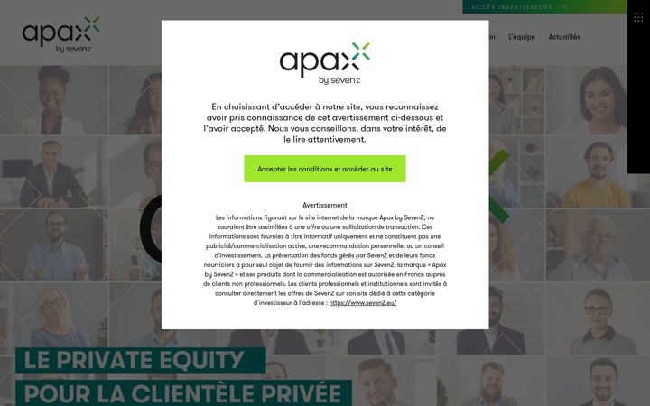 Screenshot of apax.fr