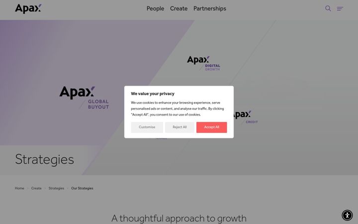 Screenshot of apaxglobalalpha.com
