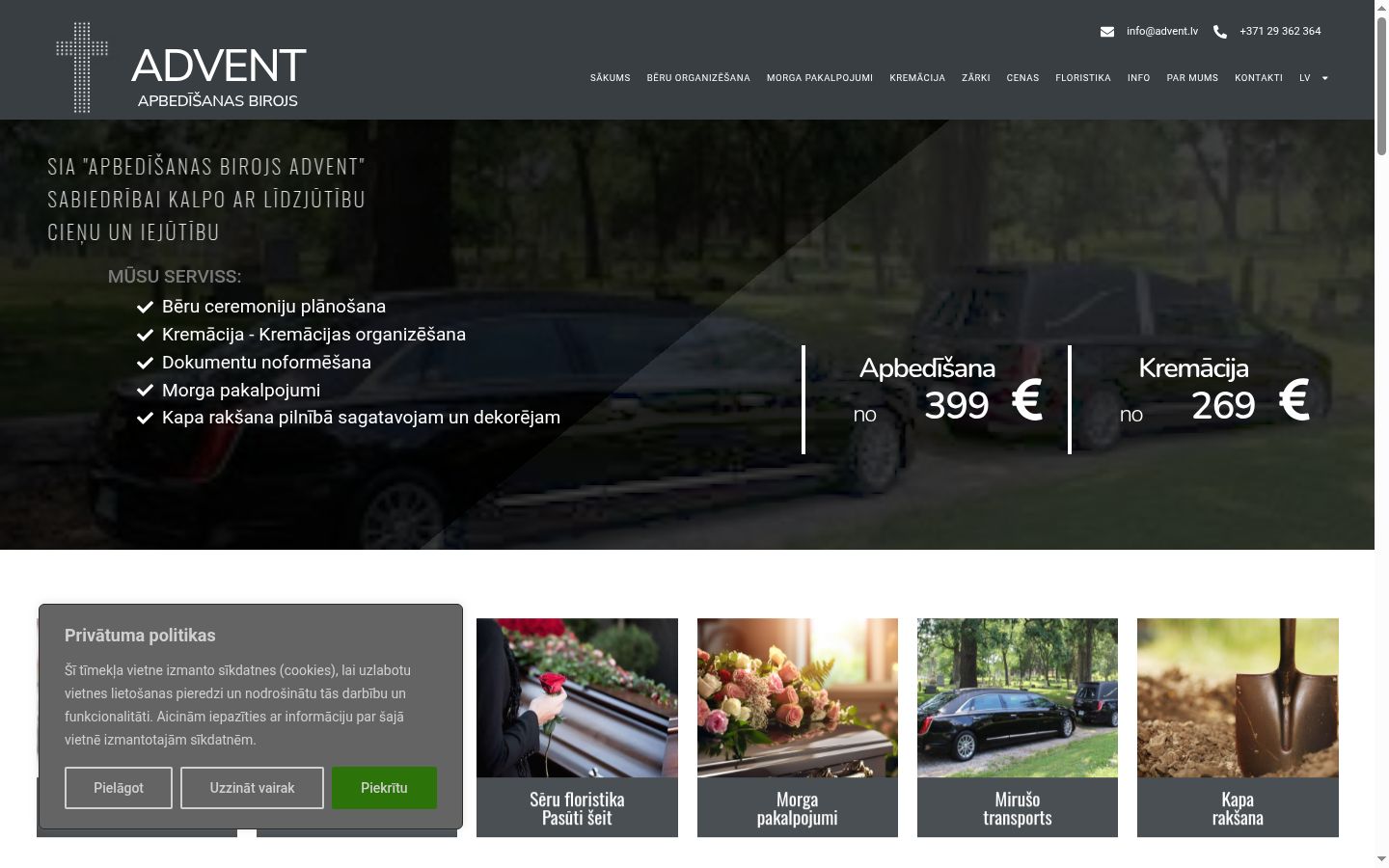 Screenshot tal-banner tal-kunsens muri qabel kwalunkwe interazzjoni