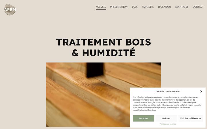 Screenshot of apbm-bois.fr