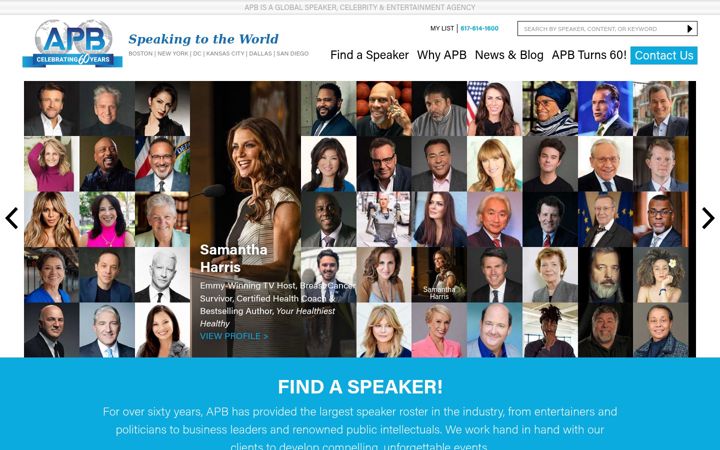 Screenshot of apbspeakers.com