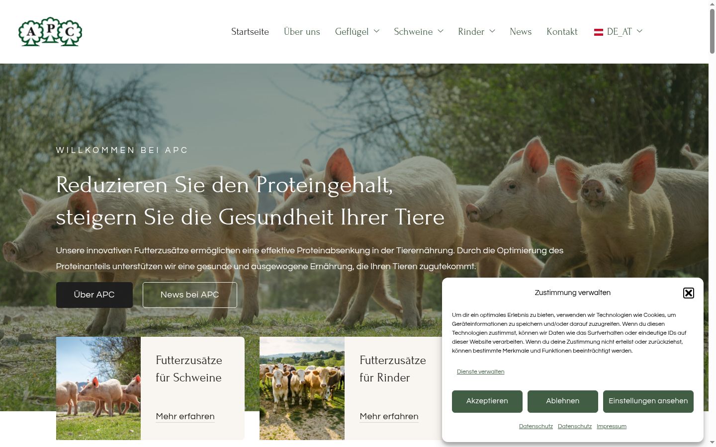 Screenshot van de toestemmingsbanner zoals getoond vóór enige interactie