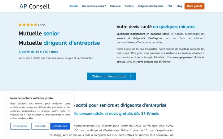 Screenshot του apc-mutuelle.fr