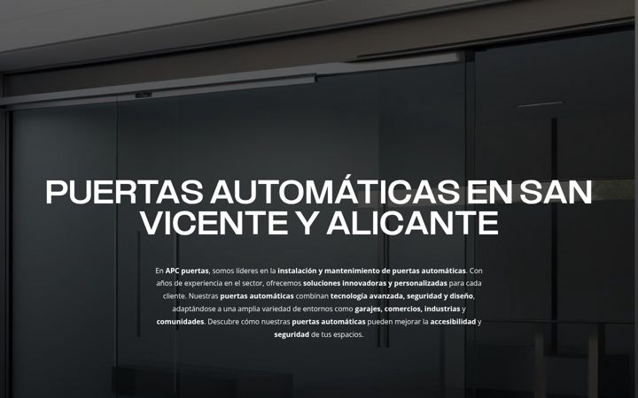 Screenshot of apc-puertas.com