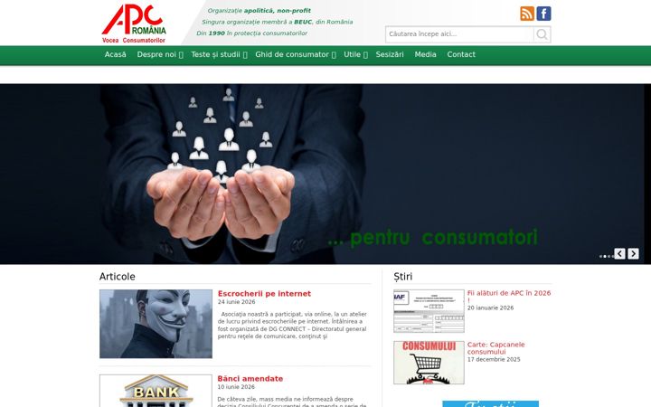 Screenshot of apc-romania.ro