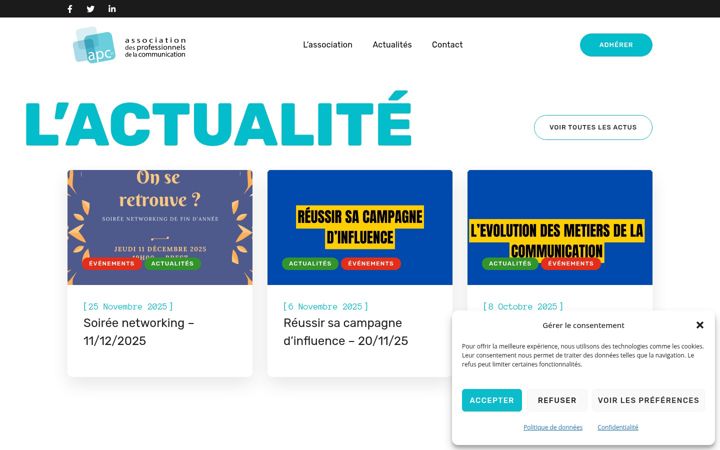 Ekraanipilt saidist apc29.fr