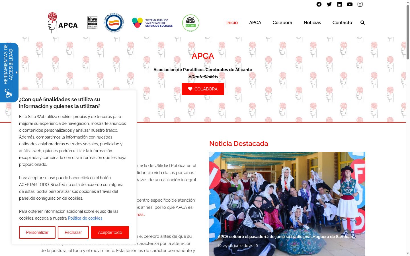 Screenshot van de toestemmingsbanner zoals getoond vóór enige interactie
