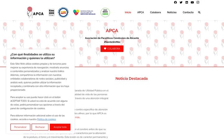 Snimka zaslona za apcalicante.com