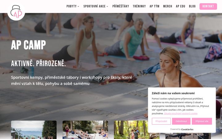 Ekraanipilt saidist apcamp.cz