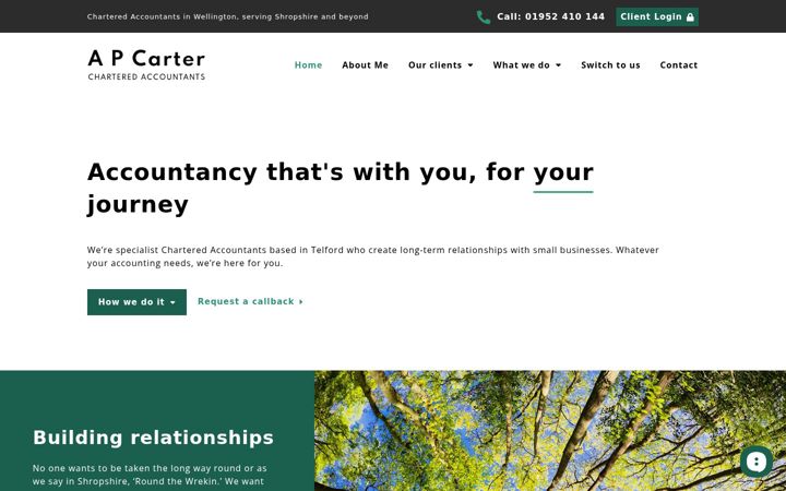 Screenshot of apcarter.co.uk