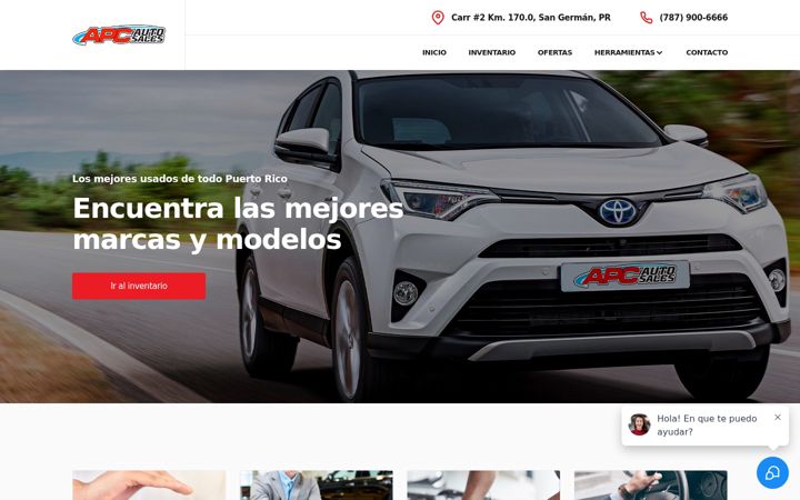 Snimka zaslona za apcautopr.com